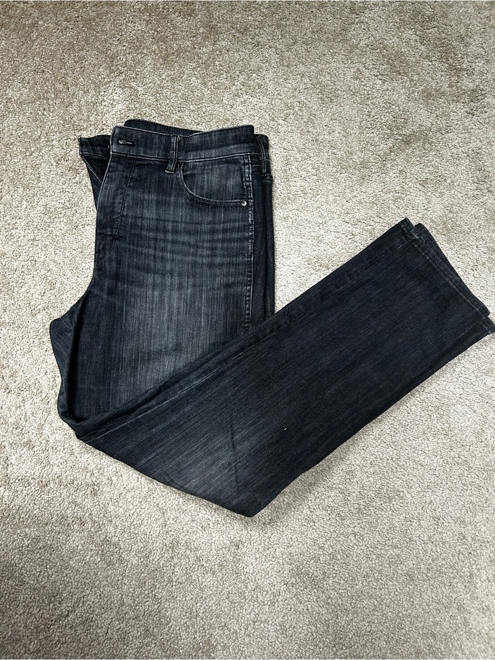 White House Black Market Women's Dark Charcoal Straight-Leg Jeans